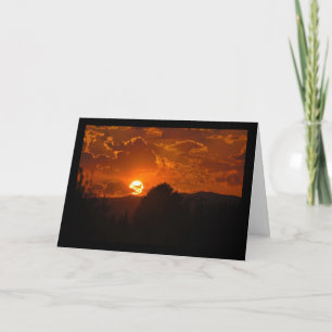 Abendlandschaft bei Sonnenuntergang Karte