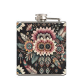 Abendliche Boho-Blüten Flachmann (Rückseite)