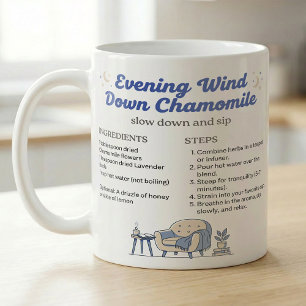 Abendliche Entspannung Kamillen-Rezept Kaffeetasse