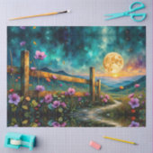 Abendliche Florale und landschaftliche Mondhelligk Seidenpapier (Basteln)