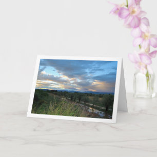 Abendliche Landschaft am Landhimmel Karte
