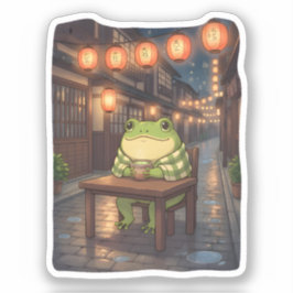 Abendliche Matcha-Momente Aufkleber