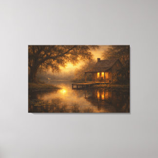 Abendliche Ruhe | Seecabin-Kunst | Gespannt Leinwanddruck