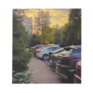 Abendliche Stadtlandschaft Notizblock – Anpassbar