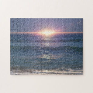 Abendlicher Ozean-Sonnenuntergang-Puzzle Puzzle