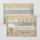 Abendliches Glühwürmchen Save the Date Design (Vorne/Hinten)