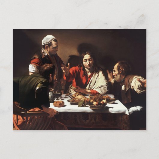 Abendmahl in Emmaus Postkarte (Vorderseite)