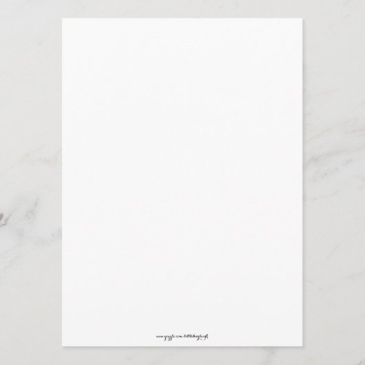 Abendmenü am rosa Starfish Beach Menükarte (Rückseite)