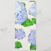 Abendmenü - Blue Hydrangea Lace Floral Formal Menükarte (Rückseite)