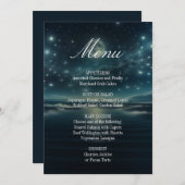 Abendmenü | Blue Moon Starry Night Menükarte (Vorne/Hinten)