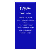 Abendmenü für Hochzeiten royblau Werbekarte (Vorne)