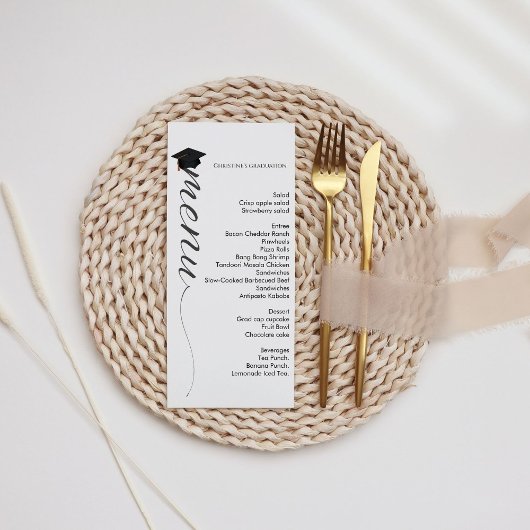 Abendmenü für moderne Drehbuchabschlüsse Menükarte