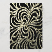 Abendmenü | Gold und Schwarz Menükarte (Rückseite)