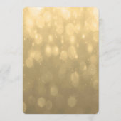 Abendmenü | Golden Bokeh Menükarte (Rückseite)