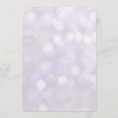 Abendmenü | Lavender Bokeh Menükarte (Rückseite)