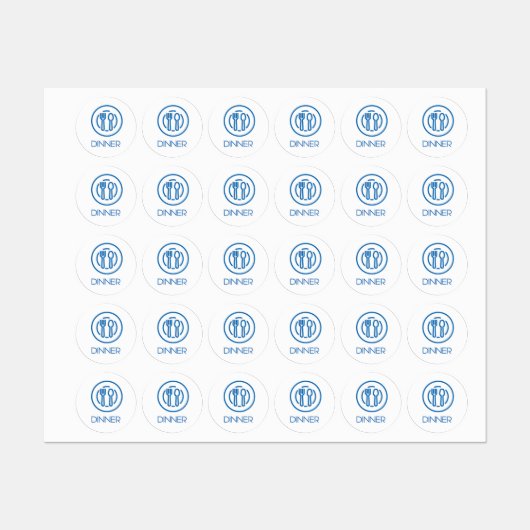 Abendplaner / Organisatorischer Aufkleber / Labels (Blatt)