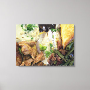 Abendplatte Leinwanddruck