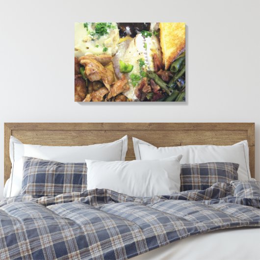 Abendplatte Leinwanddruck (Insitu (Schlafzimmer))