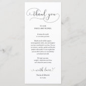 Abendplatzwand dank Kalligraphie Karte (Vorderseite)