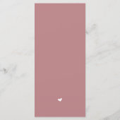 Abendplatzwand Danke, Dusty Rose Card Programm (Rückseite)