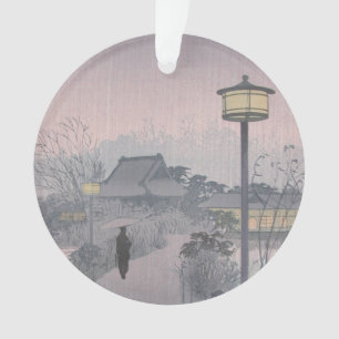Abendregen auf dem Weg nach Shinobazu in Japan Ornament