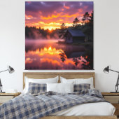 Abendruhe am See Leinwanddruck (Insitu (Schlafzimmer))