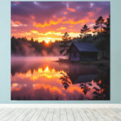 Abendruhe am See Leinwanddruck (Insitu (Holzboden))