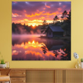 Abendruhe am See Leinwanddruck (Insitu (Wohnzimmer))