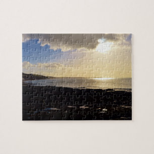 Abends-Ansicht von Porthleven Cornwall England Puzzle