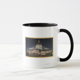 Abends-Ansicht von Rathaus Tasse