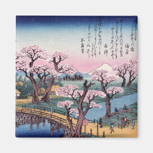Abends-Glühen an Koganei Brücke, Ando Hiroshige Magnet