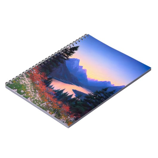 Abends Gnade im Bergtal Notizblock (Linke Seite)