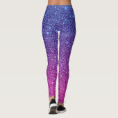 Abends-Himmel-Glitzer Athleisure Yoga keucht Leggings (Rückseite)