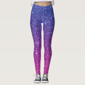 Abends-Himmel-Glitzer Athleisure Yoga keucht Leggings (Vorderseite)