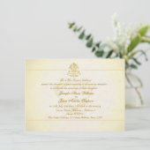 Abends-Hochzeits-Einladungs-Vintages Einladung (Stehend Vorderseite)