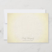 Abends-Hochzeits-Einladungs-Vintages Einladung (Rückseite)