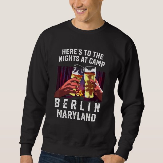 Abends im Camp Berlin Camping Marylan Sweatshirt (Vorderseite)