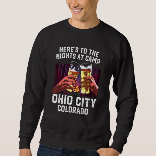 Abends im Camp Ohio City Camping Colo Sweatshirt (Vorderseite)
