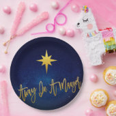 Abends in einer dunklen blauen Nacht Pappteller (Party)