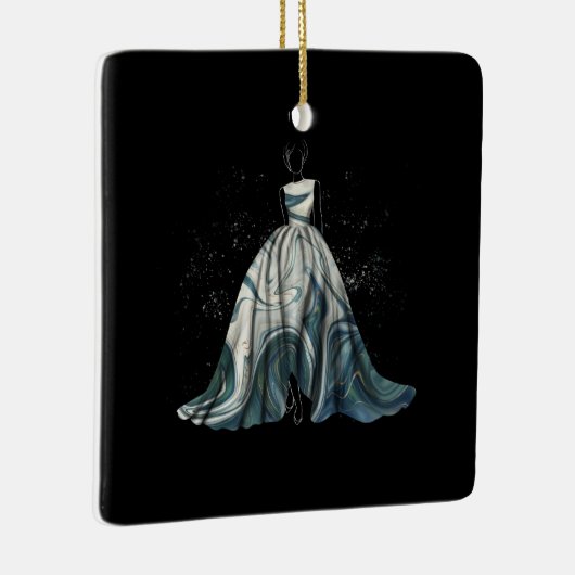 Abends-Kleidermode-Illustration # Keramikornament (Rechts)