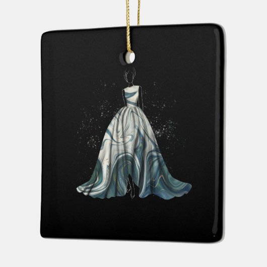 Abends-Kleidermode-Illustration # Keramikornament (Links)