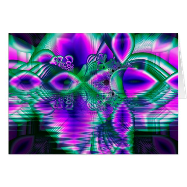 Abends-Kristallprimel, abstrakte NachtBlumen (Vorderseite (Horizontal))