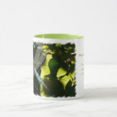 Abends-Licht mit Mosaik-Libelle/Gedicht Tasse (Zentrum)