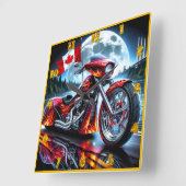 Abends mit kanadischem Geist Quadratische Wanduhr (Winkel)