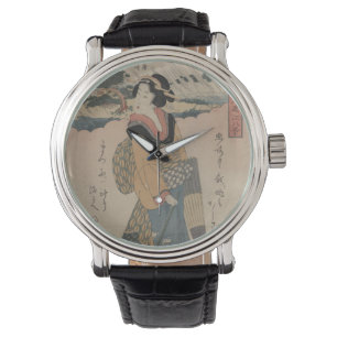 Abends-Regen an Karasaki japanischer Vintager Armbanduhr