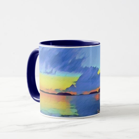 Abends-See Tasse (Vorderseite Links)