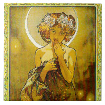 Abends-Stern - große Keramik-Fliese