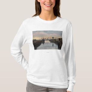 Abends-Szene auf Wishkah Fluss T-Shirt