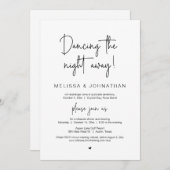 Abends tanzen, Hochzeitsfeiern Party Einladung (Vorne/Hinten)