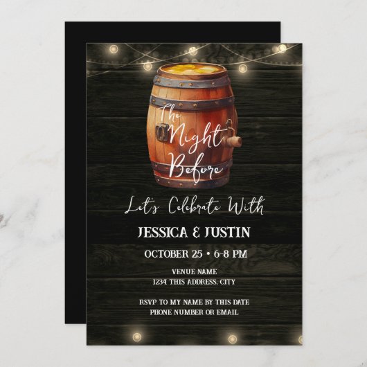 Abends vor Lässiger Probe Einladung (Vorne/Hinten)